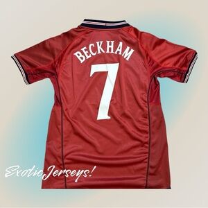 2002 England World Cup David Beckham Jersey.